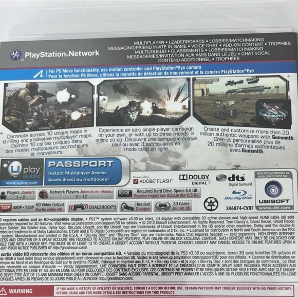 🎈HOST PICK 🎈🆕Tom Clancy's Ghost Recon Game Future Soldier (PS3) 3D Compatible - Picture 5 of 7